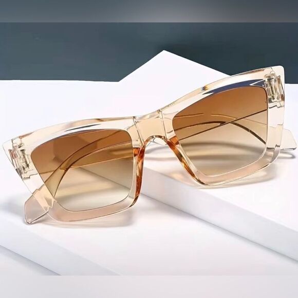 Cat Eye Sunglasses Women Square Cateye Frames Vintage Classic Sun Glasses - Picture 2 of 4